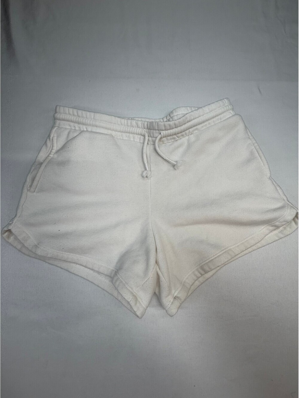 Art Class Women's Sweatshorts Elastic Waist Drawstring Fleece Size Large White